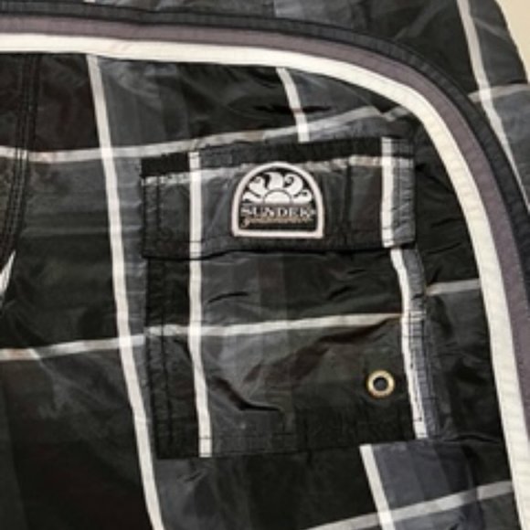 SUNDEK Black Plaid Swim Short - Picture 3 of 3